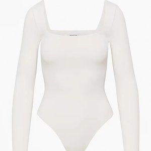 Babaton Contour Squareneck Longsleeve Bodysuit - White Sand, S